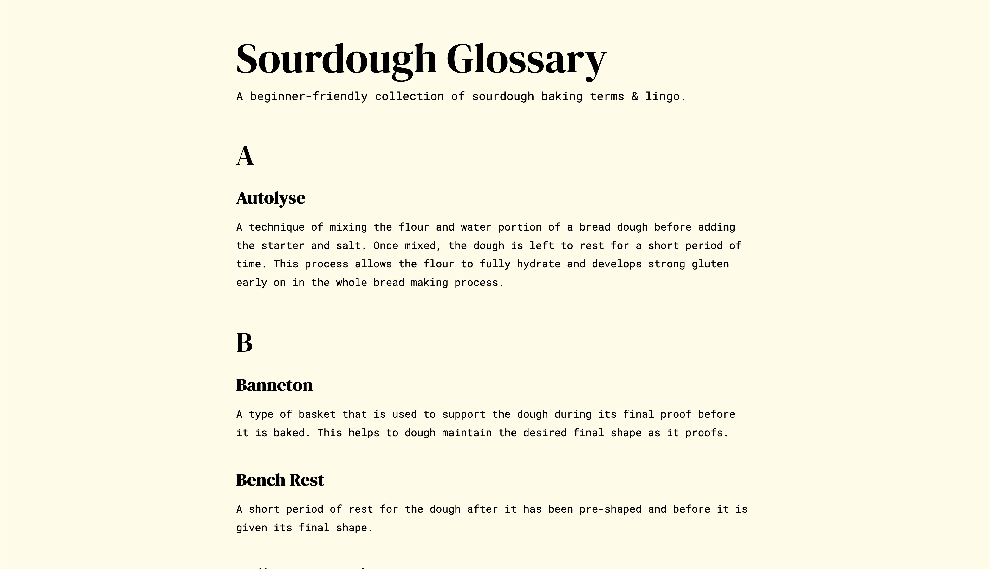 Sourdough Glossary thumbnail